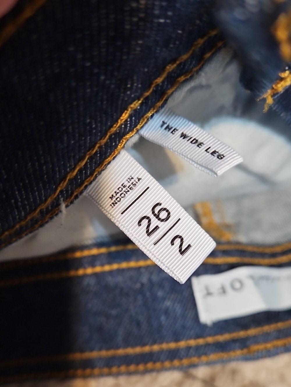 LOFT High-Rise Dark Blue Wide-Leg Trouser Jeans-NWOT - Picture 10 of 11